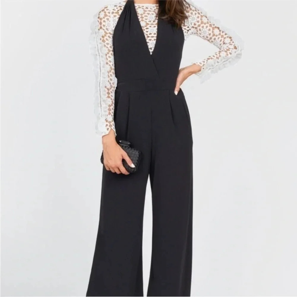 Black Halter Wide-Leg Jumpsuit